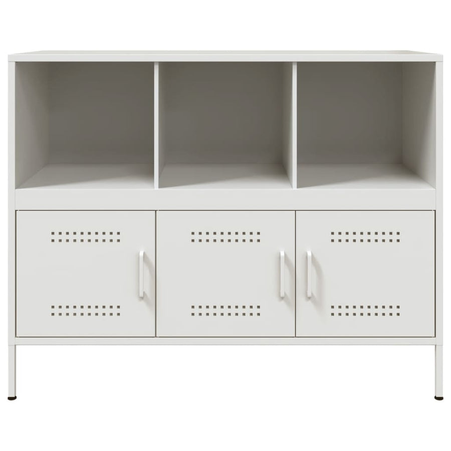 Dressoir 100,5x39x79 cm koudgewalst staal wit
