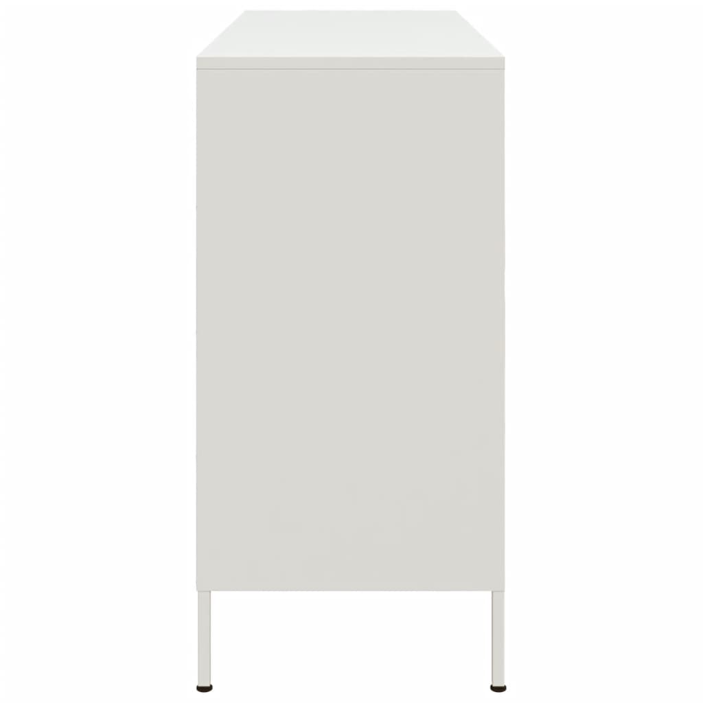 Dressoir 100,5x39x79 cm koudgewalst staal wit