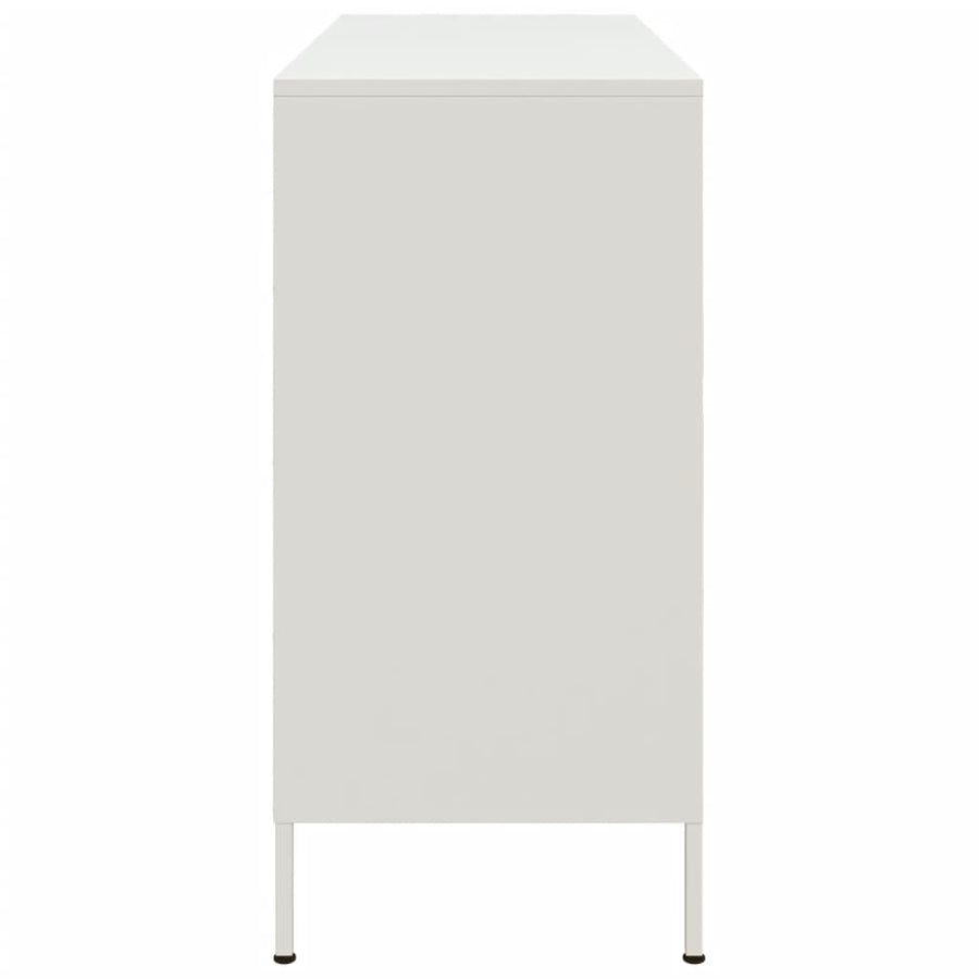 Dressoir 100,5x39x79 cm koudgewalst staal wit