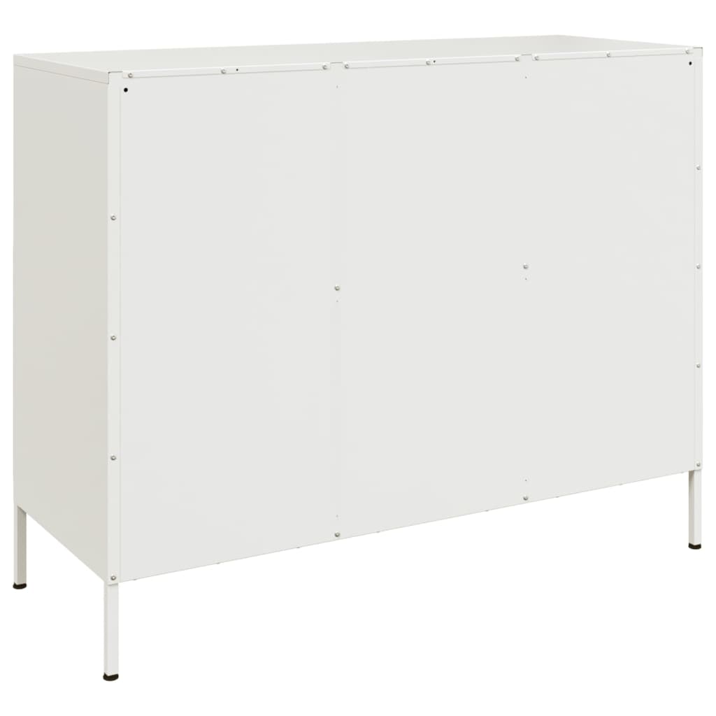Dressoir 100,5x39x79 cm koudgewalst staal wit