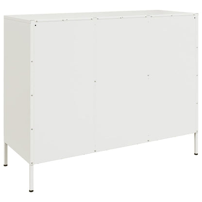 Dressoir 100,5x39x79 cm koudgewalst staal wit