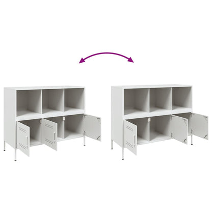 Dressoir 100,5x39x79 cm koudgewalst staal wit