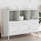 Dressoir 100,5x39x79 cm staal wit