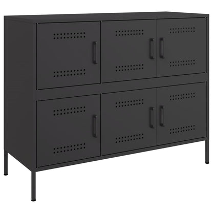 Dressoir 100,5X39X79 Cm Staal Zwart