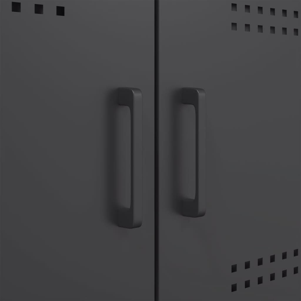 Dressoir 100,5X39X79 Cm Staal Zwart