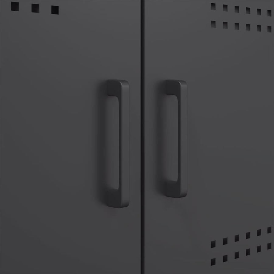 Dressoir 100,5X39X79 Cm Staal Zwart