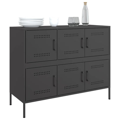 Dressoir 100,5X39X79 Cm Staal Zwart