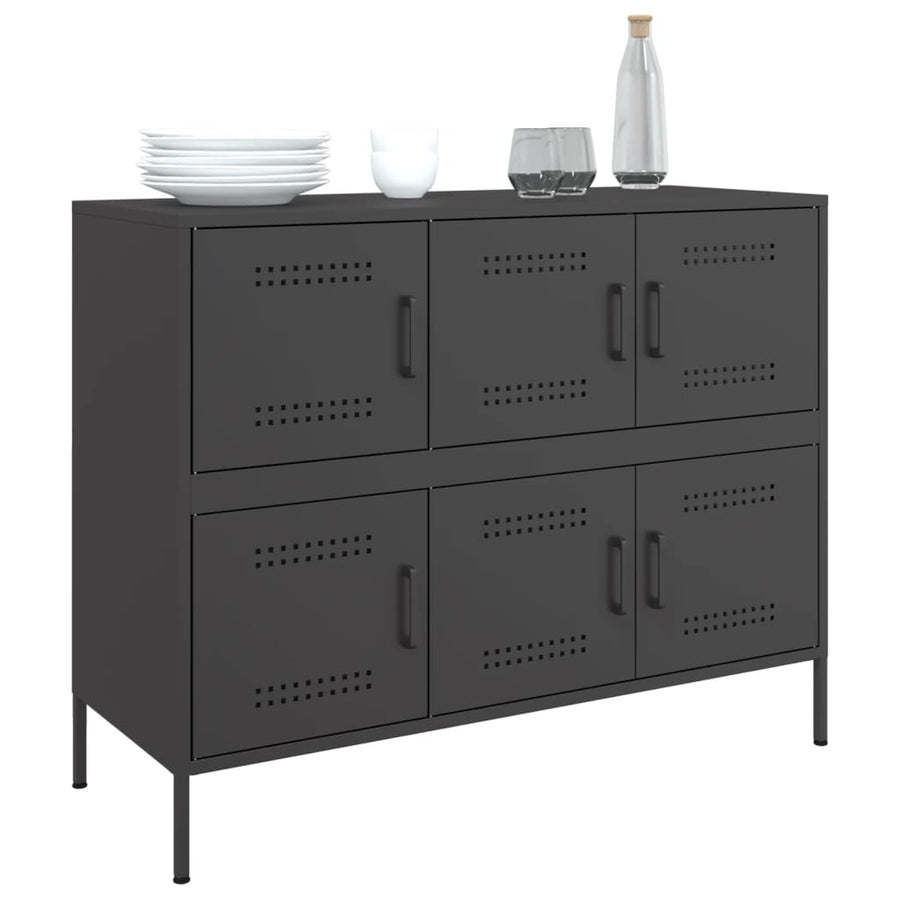 Dressoir 100,5X39X79 Cm Staal Zwart