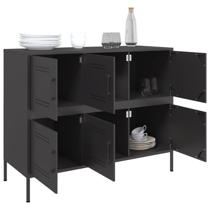 Dressoir 100,5X39X79 Cm Staal Zwart