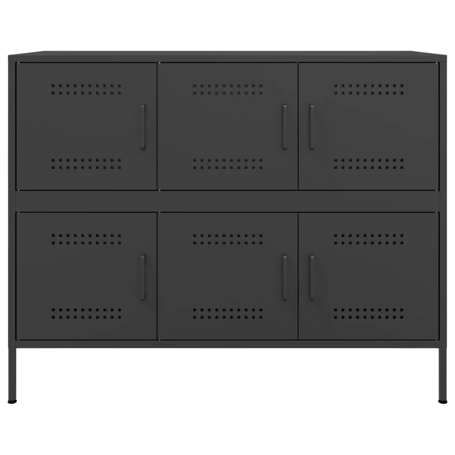 Dressoir 100,5X39X79 Cm Staal Zwart