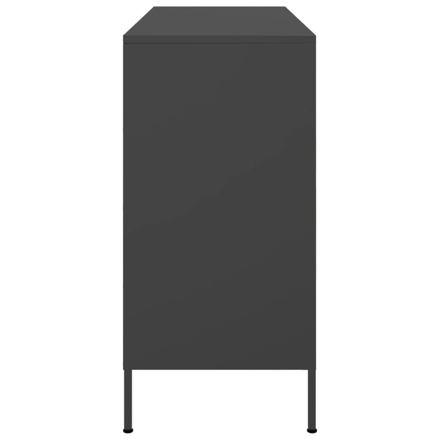Dressoir 100,5X39X79 Cm Staal Zwart