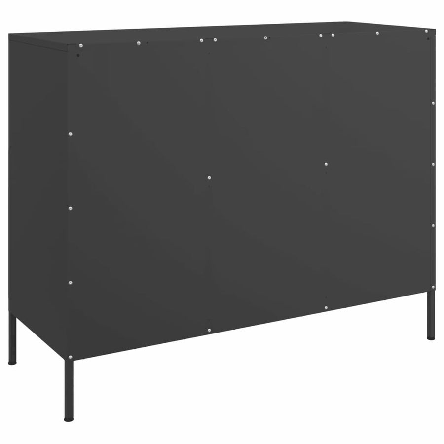 Dressoir 100,5X39X79 Cm Staal Zwart