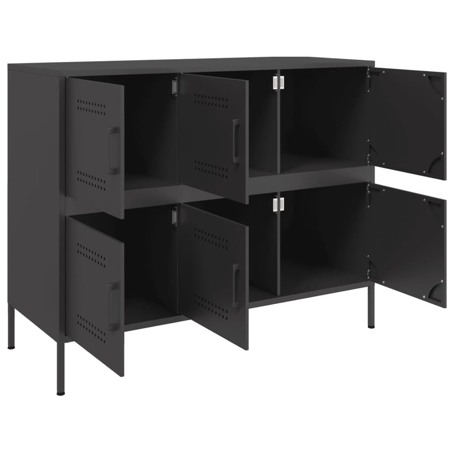 Dressoir 100,5X39X79 Cm Staal Zwart