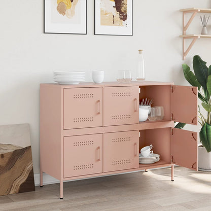 Dressoir 100,5X39X79 Cm Staal Roze