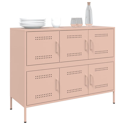 Dressoir 100,5X39X79 Cm Staal Roze