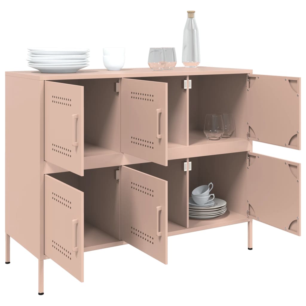 Dressoir 100,5X39X79 Cm Staal Roze
