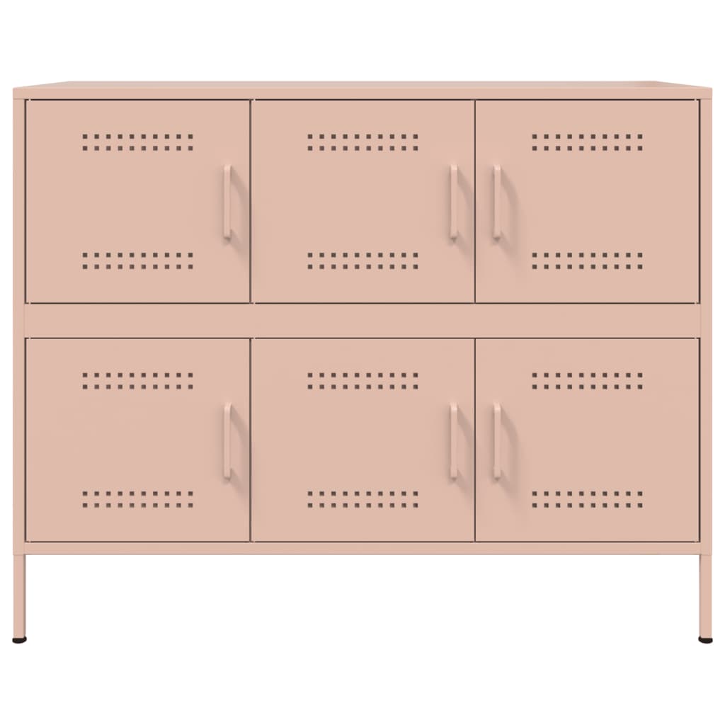 Dressoir 100,5X39X79 Cm Staal Roze