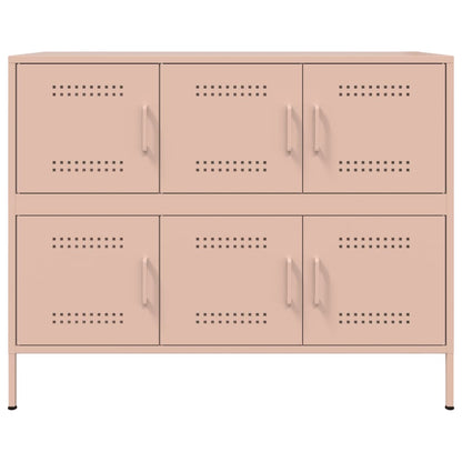 Dressoir 100,5X39X79 Cm Staal Roze