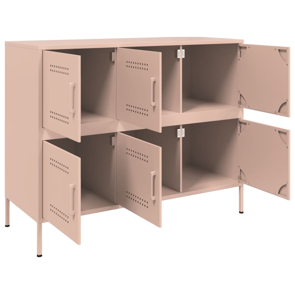 Dressoir 100,5X39X79 Cm Staal Roze