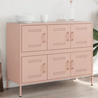 Dressoir 100,5x39x79 cm staal roze