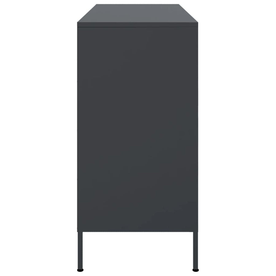 Dressoir 100,5X39X79 Cm Staal Kleurig Antraciet