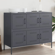 Dressoir 100,5x39x79 cm metaal antraciet
