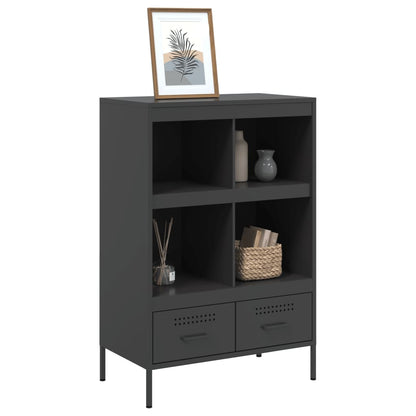Hoge kast 68x39x101,5 cm koudgewalst staal zwart