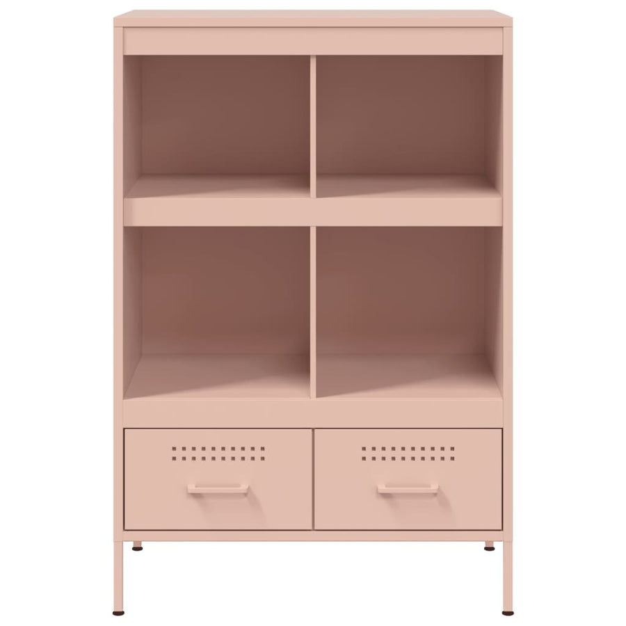Hoge kast 68x39x101,5 cm koudgewalst staal roze