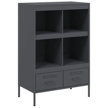 Hoge kast 68x39x101,5 cm koudgewalst staal antracietkleurig