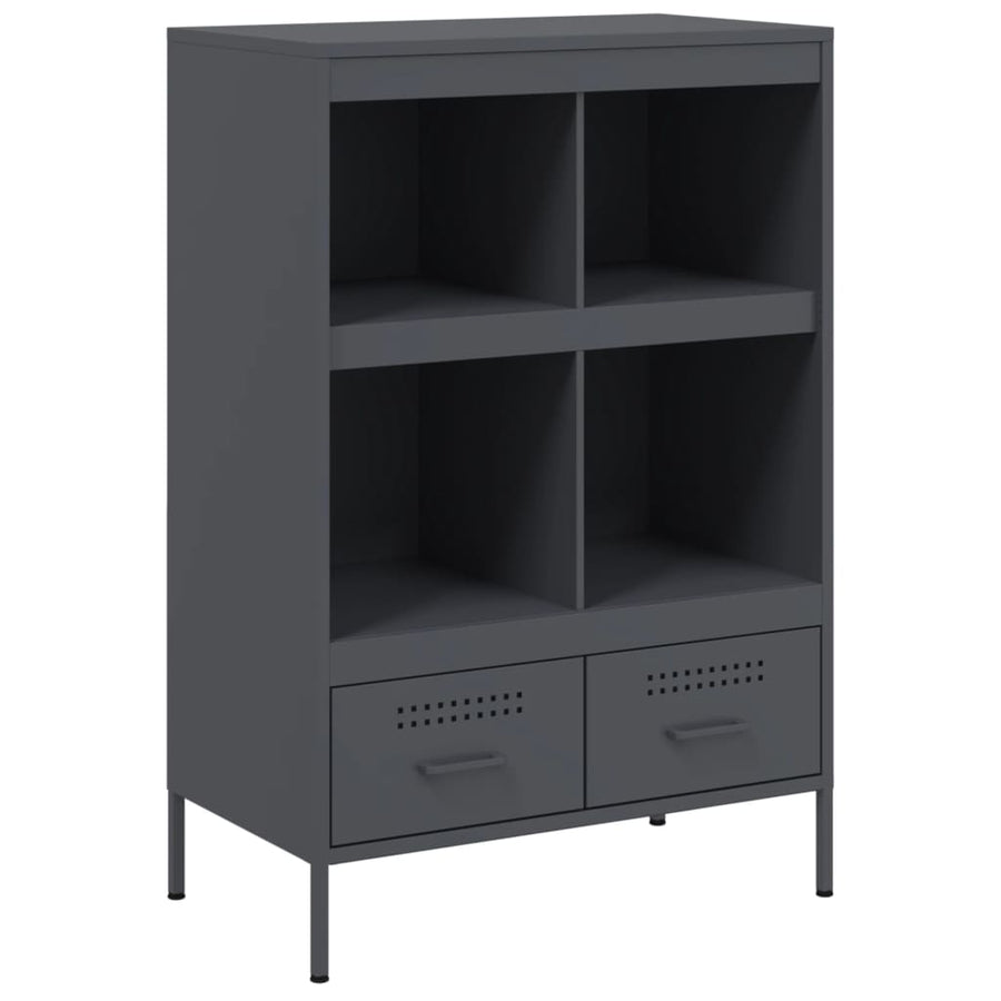 Hoge kast 68x39x101,5 cm koudgewalst staal antracietkleurig