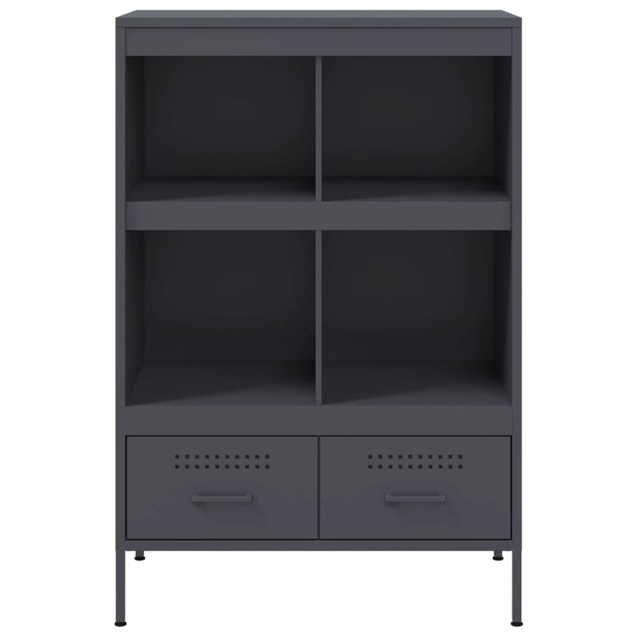 Hoge kast 68x39x101,5 cm koudgewalst staal antracietkleurig