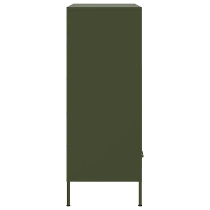 Hoge kast 68x39x101,5 cm koudgewalst staal olijfgroen