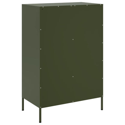 Hoge kast 68x39x101,5 cm koudgewalst staal olijfgroen