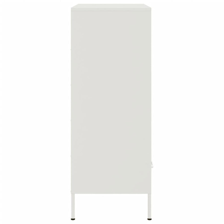 Hoge kast 68x39x101,5 cm koudgewalst staal wit