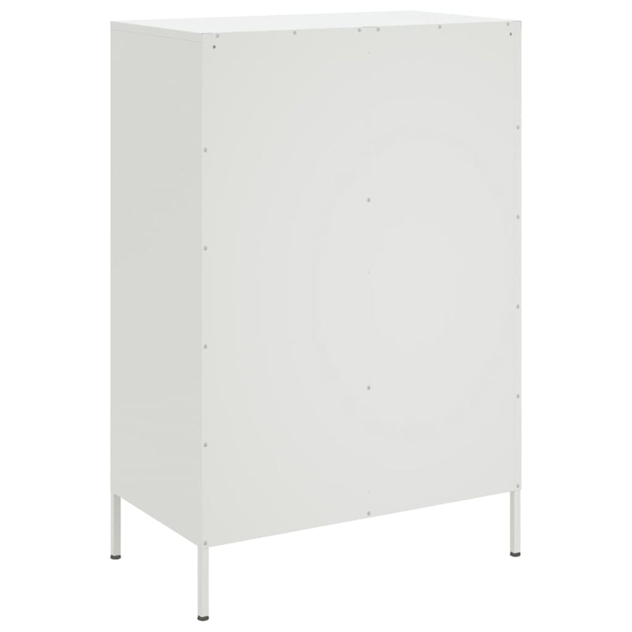 Hoge kast 68x39x101,5 cm koudgewalst staal wit