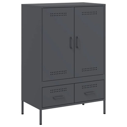 Hoge kast 68x39x101,5 cm koudgewalst staal antracietkleurig