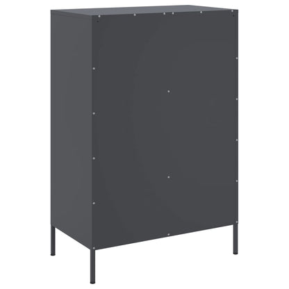 Hoge kast 68x39x101,5 cm koudgewalst staal antracietkleurig