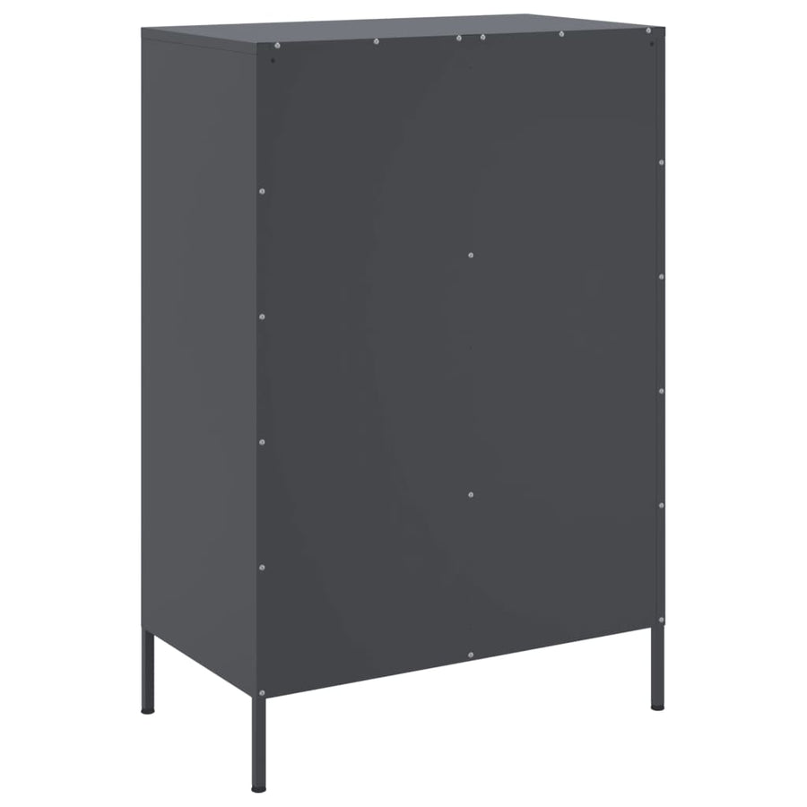 Hoge kast 68x39x101,5 cm koudgewalst staal antracietkleurig