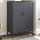 Hoge kast 68x39x101,5 cm staal antraciet