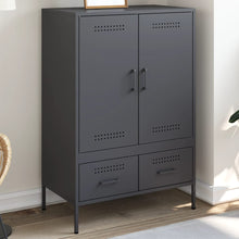 Hoge kast 68x39x101,5 cm koudgewalst staal antracietkleurig