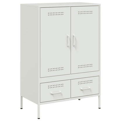 Hoge kast 68x39x101,5 cm koudgewalst staal wit