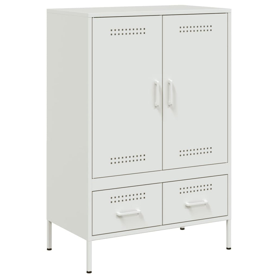 Hoge kast 68x39x101,5 cm koudgewalst staal wit