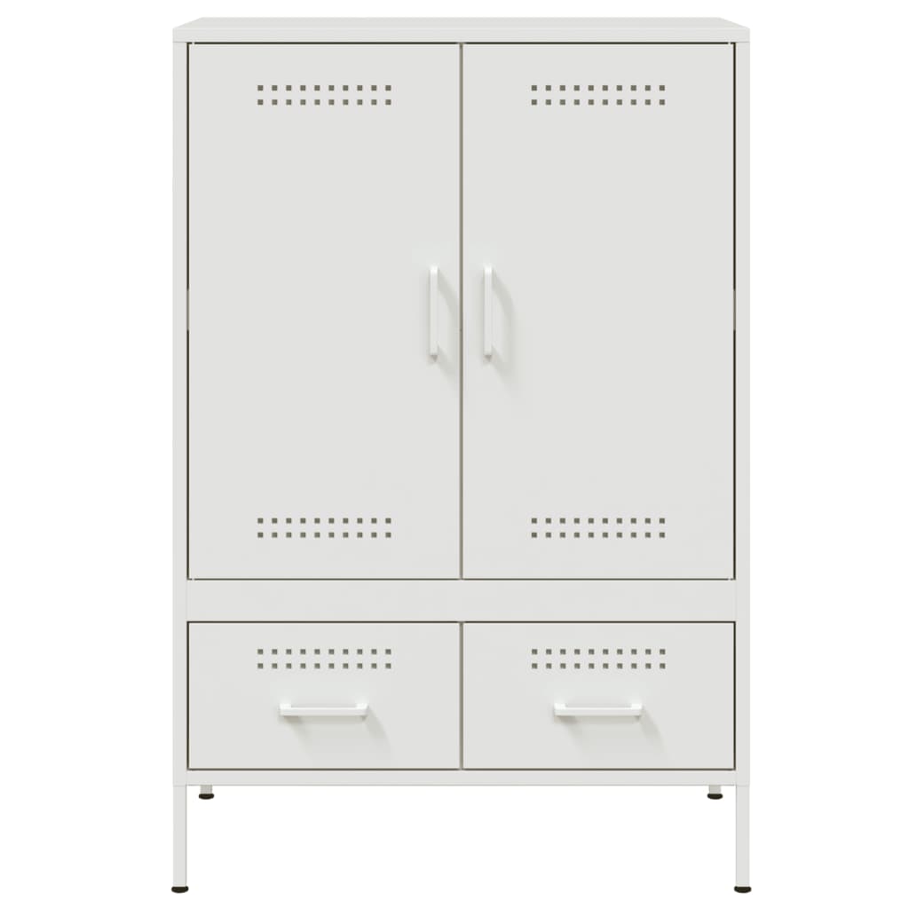 Hoge kast 68x39x101,5 cm koudgewalst staal wit