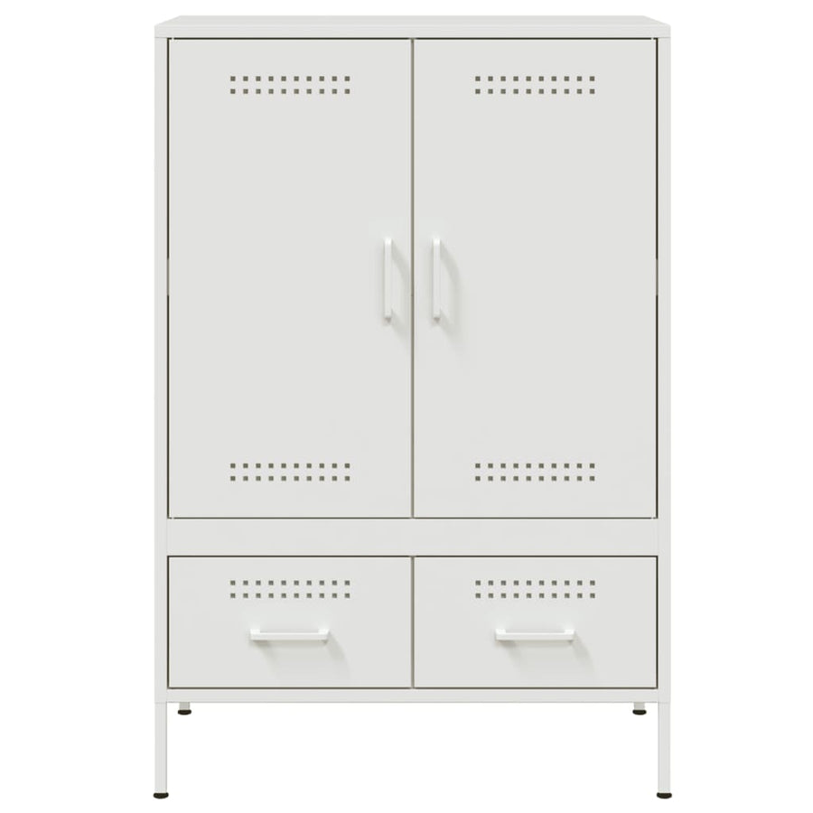 Hoge kast 68x39x101,5 cm koudgewalst staal wit