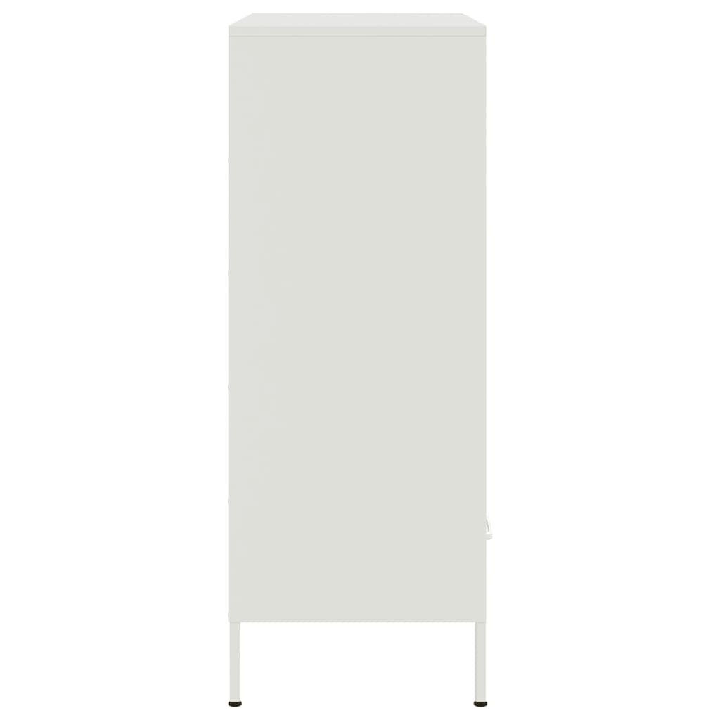 Hoge kast 68x39x101,5 cm koudgewalst staal wit