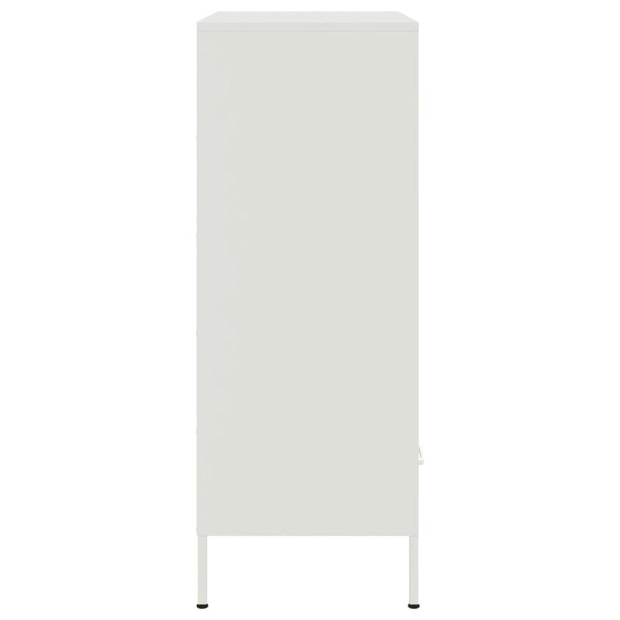 Hoge kast 68x39x101,5 cm koudgewalst staal wit