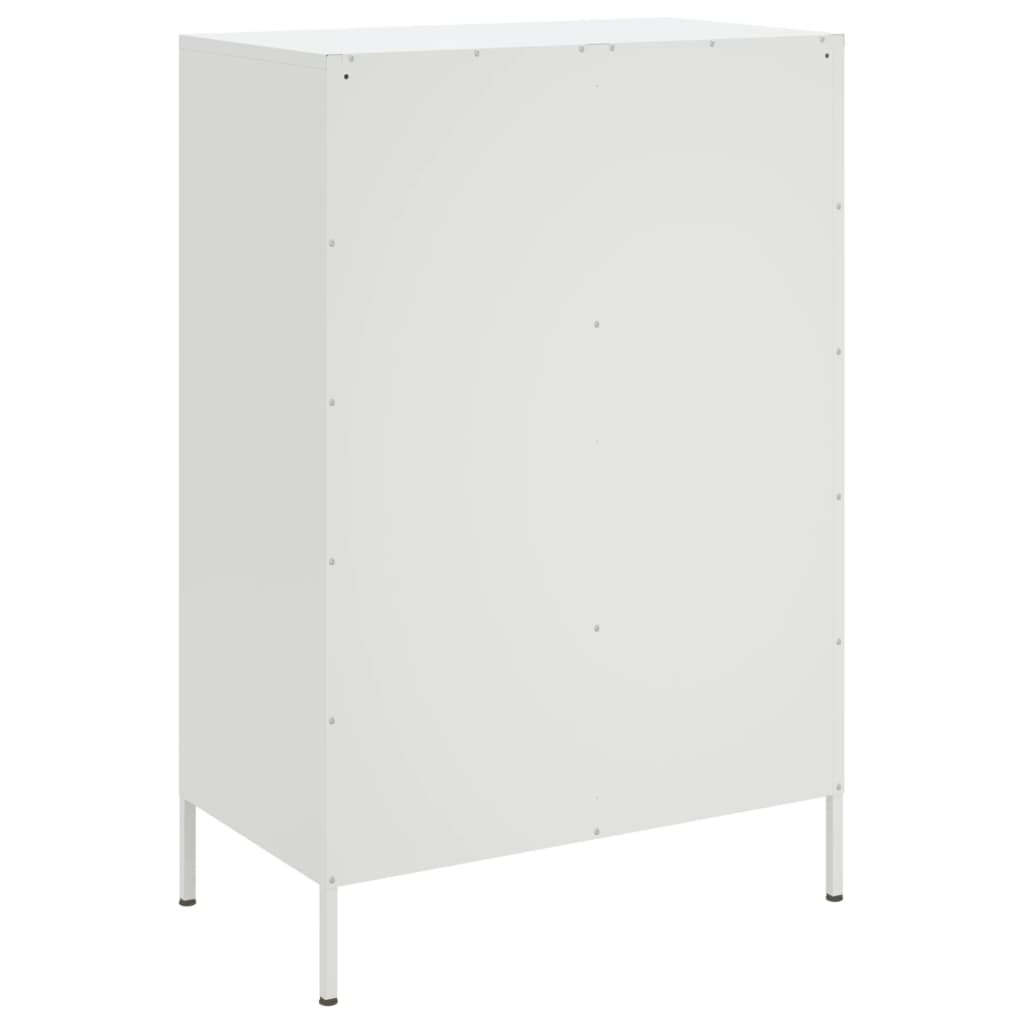 Hoge kast 68x39x101,5 cm koudgewalst staal wit