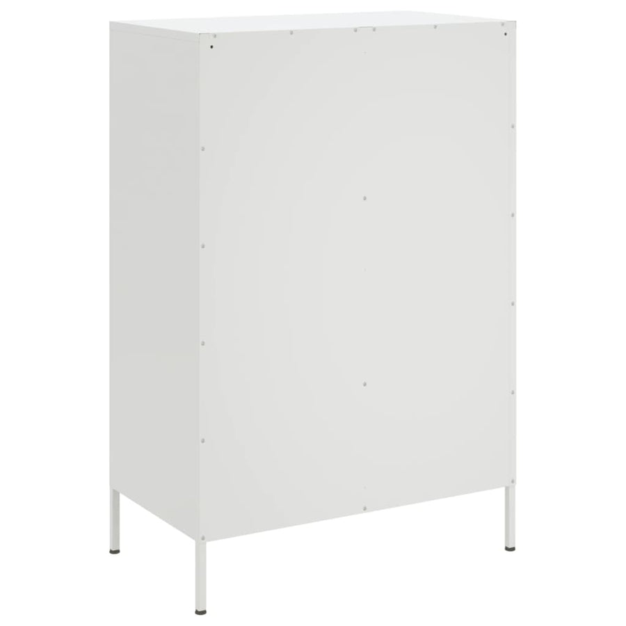 Hoge kast 68x39x101,5 cm koudgewalst staal wit