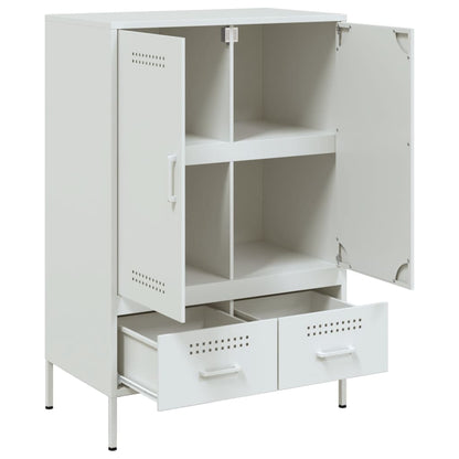 Hoge kast 68x39x101,5 cm koudgewalst staal wit