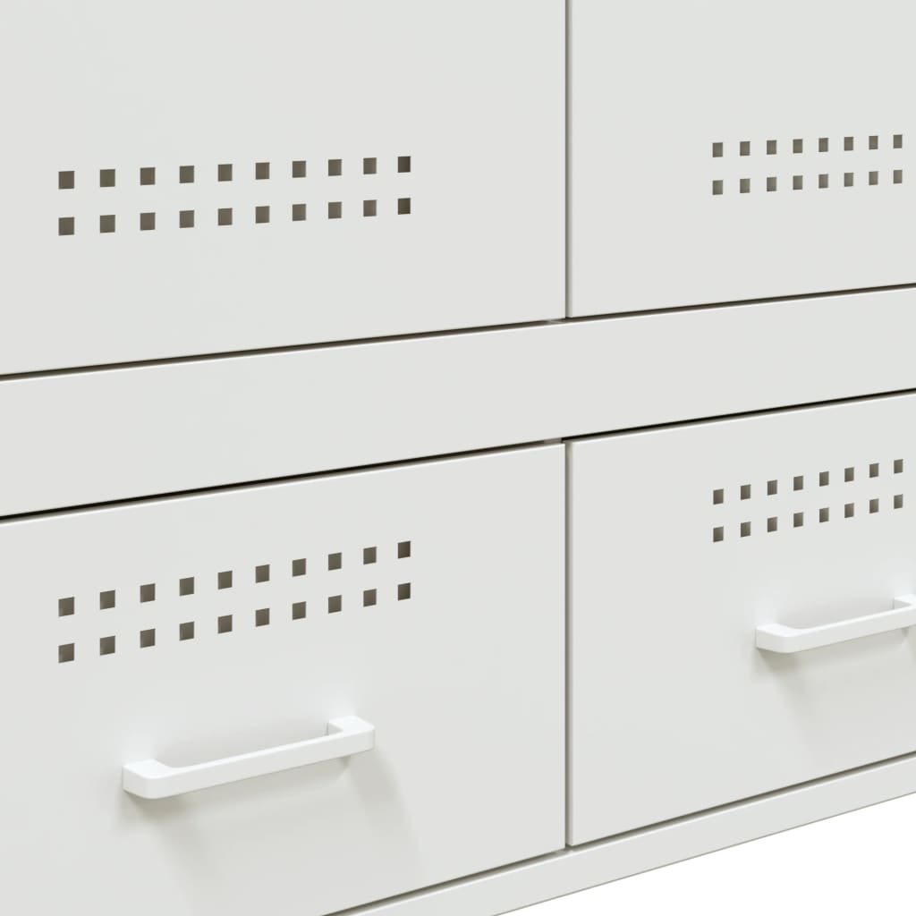 Hoge kast 68x39x101,5 cm koudgewalst staal wit